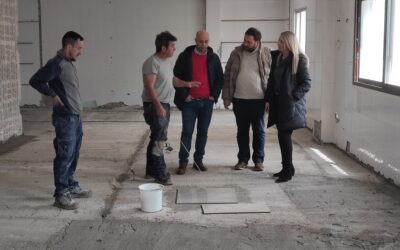 Ana Belén Fernández visita las obras de la unidad de estancia diurna de la Mancomunidad