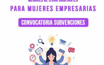 Convocatoria de subvenciones para la cooperación económica con las entidades locales de menos de 5.000 habitantes de la provincia de Granada para la promoción y el fomento de la actividad empresarial desarrollada por mujeres, en régimen de concurrencia competitiva, año 2024