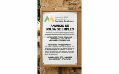 La Mancomunidad de Municipios de la Comarca de Alhama de Granada creará una bolsa de empleo para varios perfiles